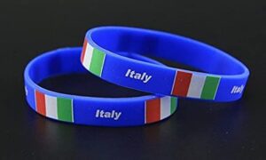 Braccialetto in silicone con bandiera italiana by masitalia