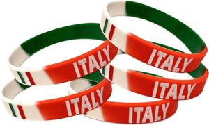 Braccialetto in silicone con bandiera italiana by masitalia
