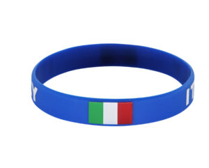 Braccialetto in silicone con bandiera italiana by masitalia
