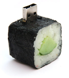 chiavetta usb sagomabile soft pvc forma sushi