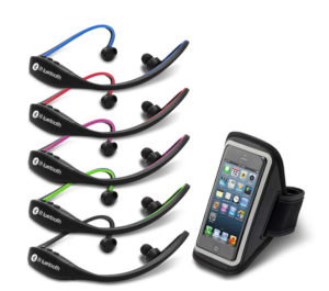 set running fascia e auricolari