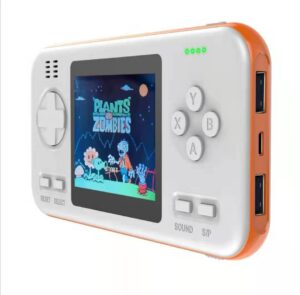GAMES POWER BAN Power bank con consolle per video giochi 415 già inclusi, power bank da 8000 mah. Prodotto distribuito da masitalia
