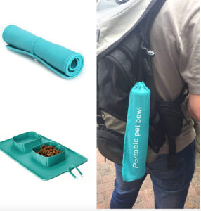 ciotola pieghevole da viaggio in silicone per cani e gatti by masitalia