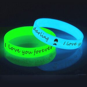 braccialetti in silicone fluorescenti glow in dark