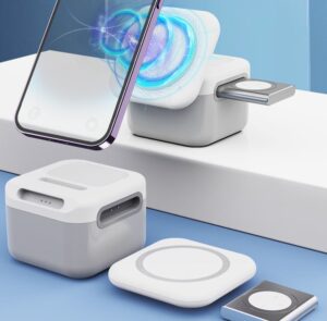 CUBE Ricarica charger wireless. Compatibile megasafe. Ricarica smartphone auricolari e smartwatc by masitalia