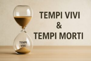 Clessidra che rappresenta i tempi vivi e i tempi morti